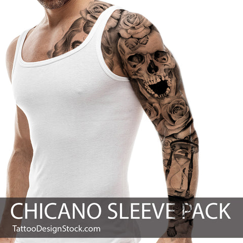 chicano sleeve tattoo design in high resolution download