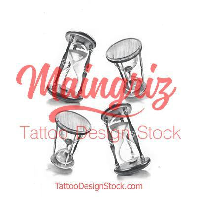 amazing hourglass tattoo design high resolution download