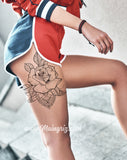 rose linework mandala tattoo design digital download by tattoo artists