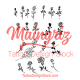 amazing minimalist roses under boob side boob tattoo design 