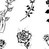 amazing minimalist roses under boob side boob tattoo design 