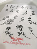 100 Roses tattoo idea ebook with tattoo design references in high resolution by tattoodesignstock.com