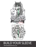 amazing mockup for create you sleeve tattoo design created by tattoo artist 