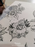 selection of thousands sexy roses tattoo designs created by artist