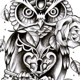 original owl tattoo design digital download by tattoo artist