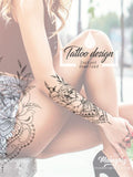 peony mandala half sleeve tatto design