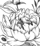 peony mandala half sleeve tattoo design created by tattoo artist