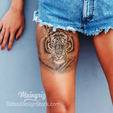 Realistic tiger tattoo design high resolution download 