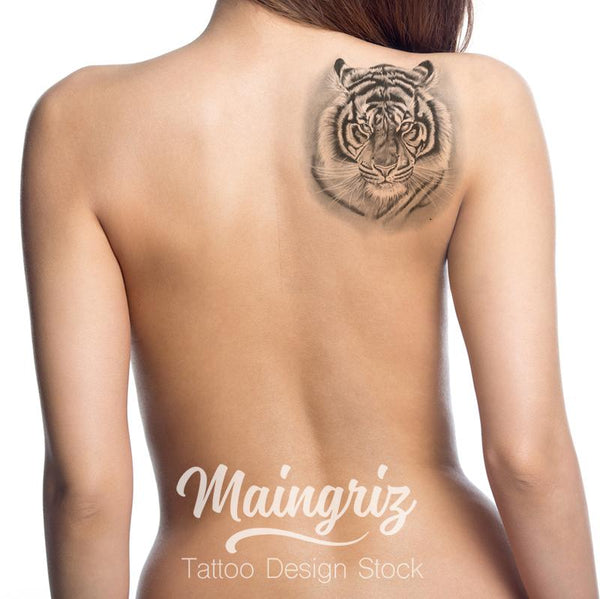 Old School Jumping Tiger Tattoo Design – Tattoos Wizard Designs