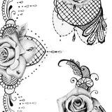 originals roses and pearl with lace digital tattoo design references