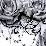 rose, lace and pearl tattoo designs high resolution download by tattoo artist