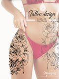 roses mandalas sexy girls tattoo ideas