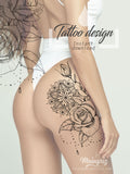 selection of thousands sexy oriental roses tattoo designs created by artist