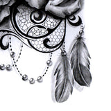sexy lace and pearls feathers tattoo ideas references
