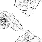 5 linework minimalist roses digital tattoo design references