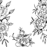 sexy rose line work tattoo design