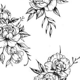 Sexy Roses line work tattoo design 