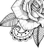 Sexy rose linework tattoo design high resolution download