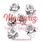 sexy rose and lace for sleeve tattoo created by tattoo artist