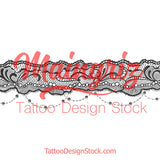sexy lace garter tattoo design high resolution download