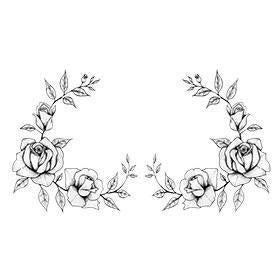 2 roses sideboob tattoo design digital download by tattoo artist