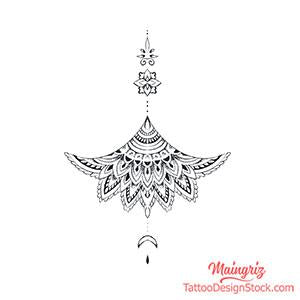 mandala oriental tattoo design digital download by tattoo artist