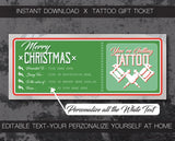 Merry Christmas "English" - Tattoo Gift Vouchers