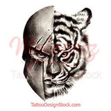 tiger and spartan tattoo design high resolution download