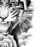 tiger and realistic rose tattoo design references