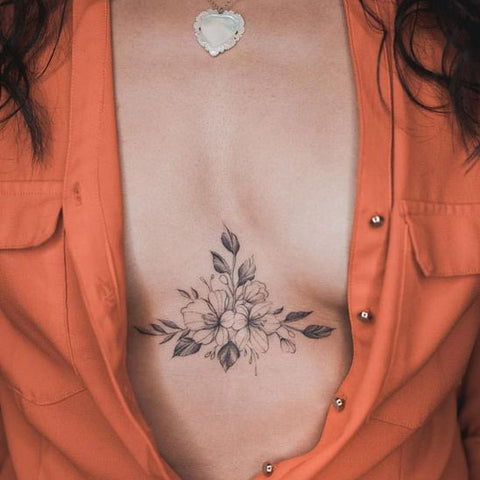 flowers underboob download tattoo design