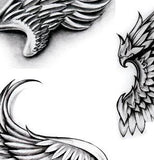 realistic wings tattoo design created by tattoodesignstock.com