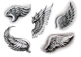 5 wings tattoo design high resolution download