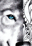 Mandala wolf tattoo design references digital download